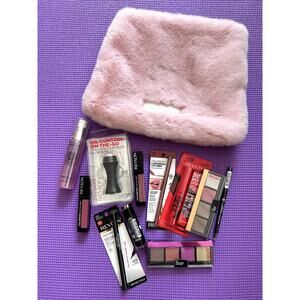 NEW Revlon Makeup Lot Bundle 10pc+ Mascara Eyeshadow Lipstick Eyeliner Bag